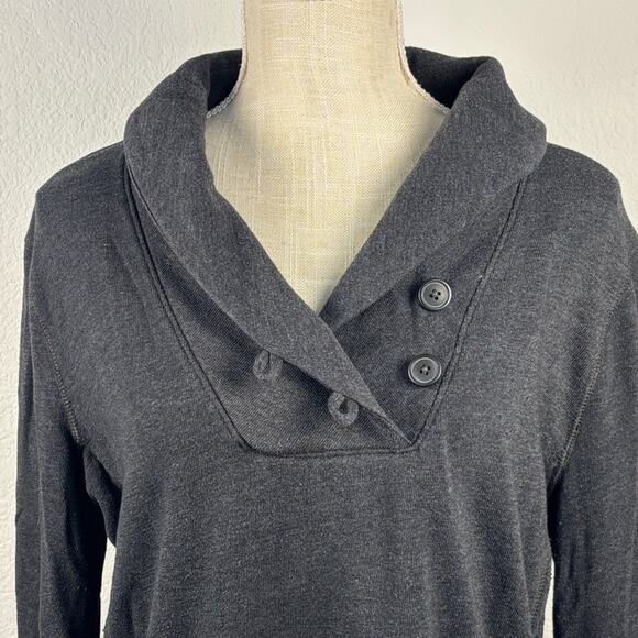 Converse One Star Women's Charcoal Grey Two Button Pullover Sweater Size XL - Picture 5 of 9